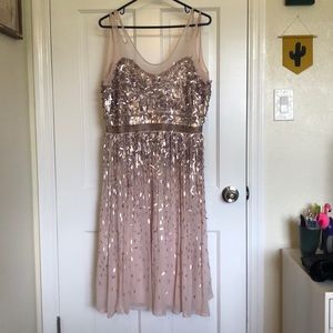 French Connection backless confetti dress